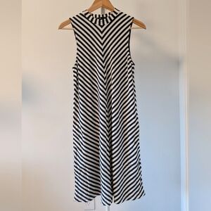J. Crew Swingy Sleeveless Dress - Navy/White Stripe XS